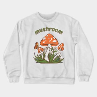 Orange Mushroom Crewneck Sweatshirt